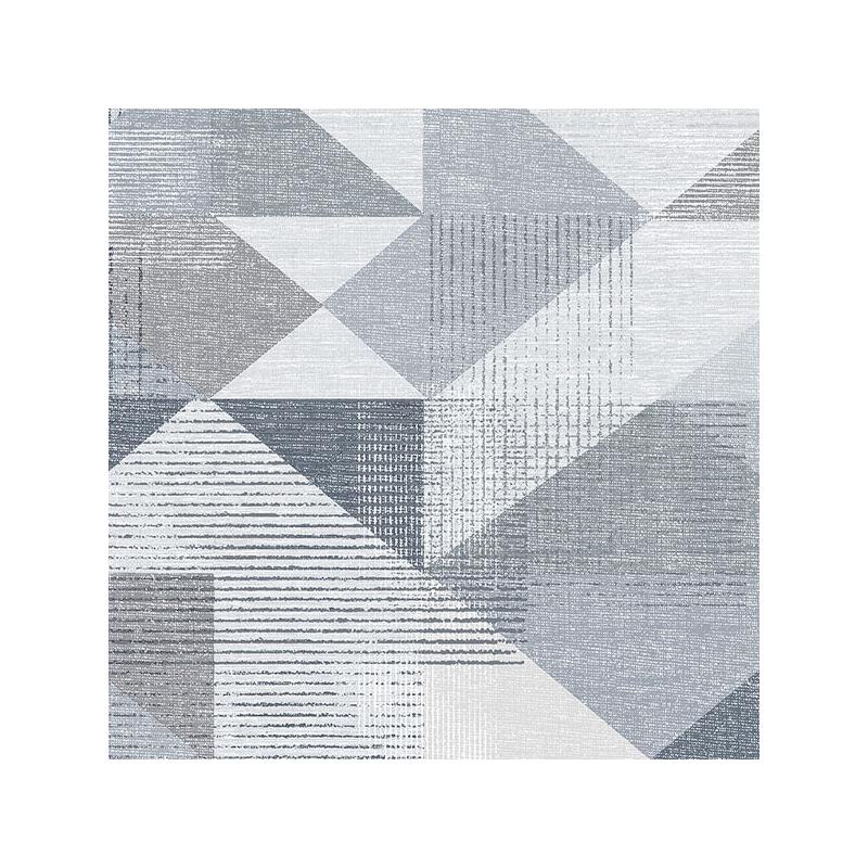 Sample GX37654 Geometrix, Blue Silk Screen Geometric Wallpaper by Norwall