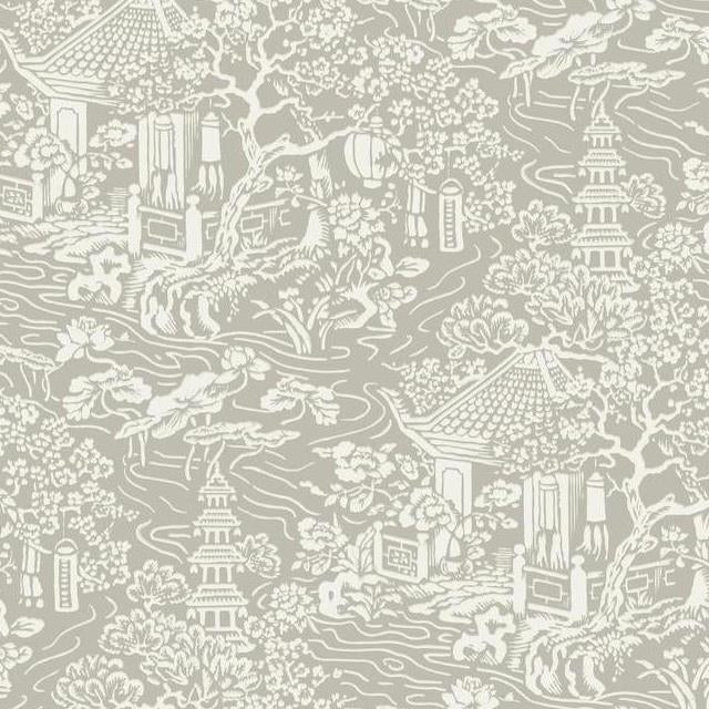 Save AF6574 Tea Garden Chinoiserie Beige by Ronald Redding Wallpaper