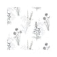 Sample AB42443 Flourish Abby Rose 4, Grey Flora Wallpaper in Greys Black by Norwall