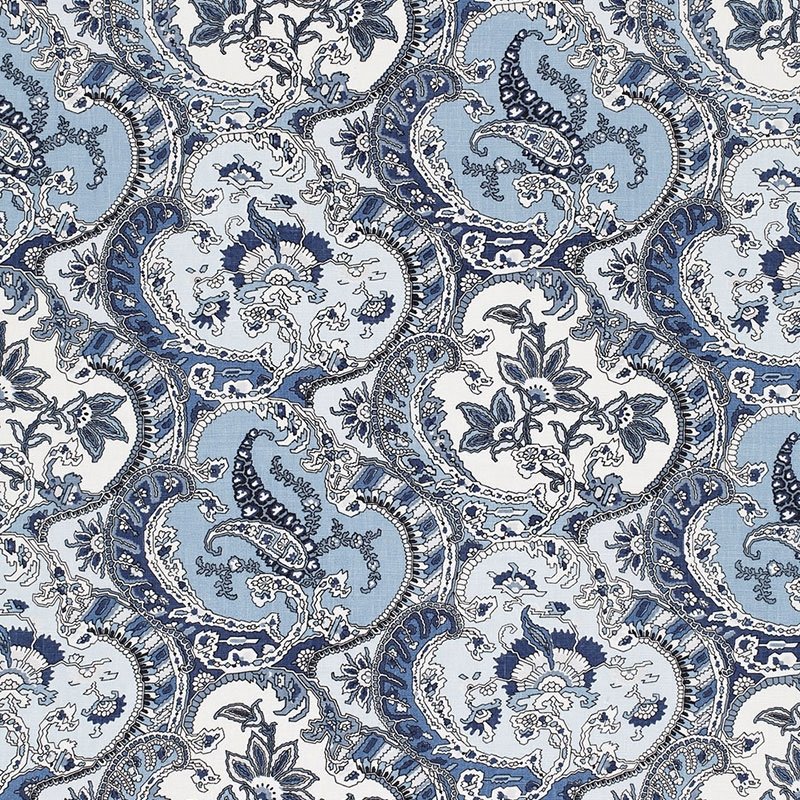 Purchase 175553 Pickfair Paisley Pacific by Schumacher Fabric