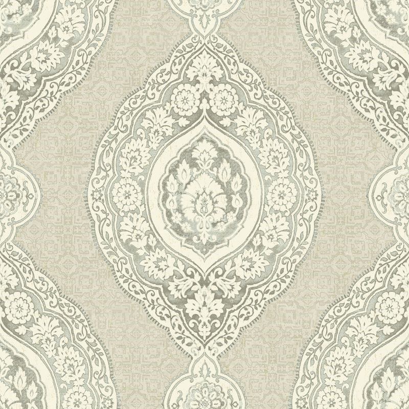 Purchase RN70208 Jaipur 2 Oval Medallion Stripe by Wallquest Wallpaper