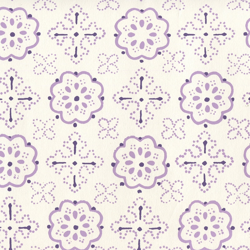 Acquire 306304W Crawford Multi Purples On Almost White by Quadrille Wallpaper