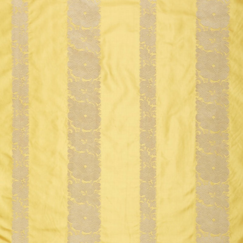 Acquire 64430 Mandarin Silk Stripe Sunlight by Schumacher Fabric