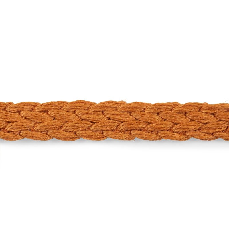 76272 | Braided Linen Tape Narrow, Orange - Schumacher Fabric