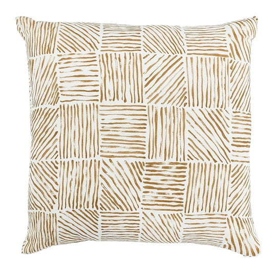 So7416004 Rubia Embroidery 18" Pillow Ivory By Schumacher Furniture and Accessories