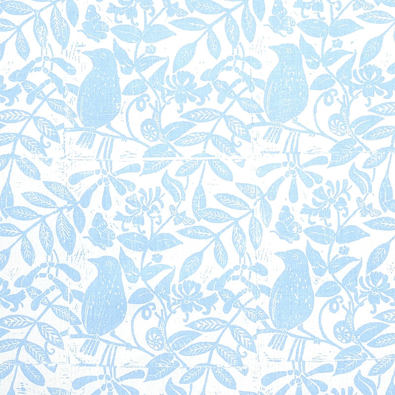 Purchase sample of 179212 Bird & Bee, Sky by Schumacher Fabric