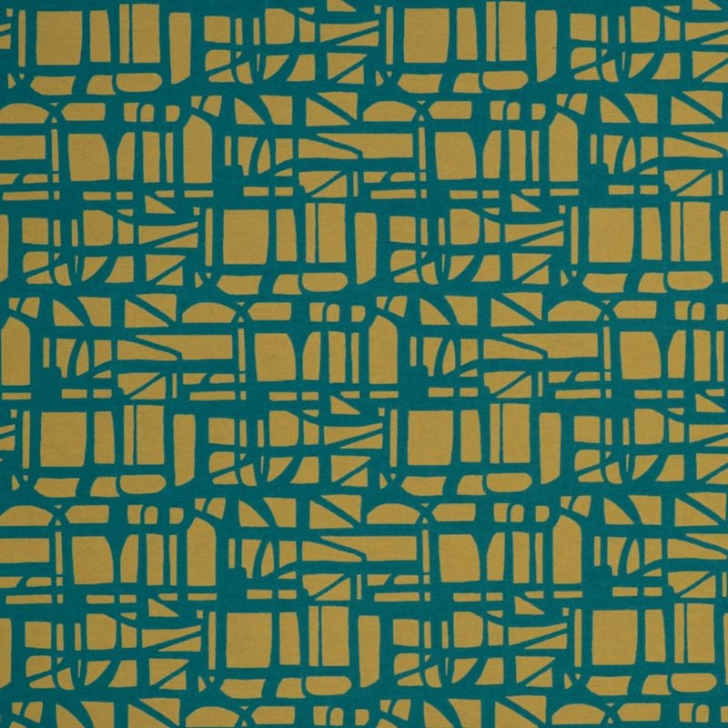 227457 | Gridded Maze Turquoise - Robert Allen