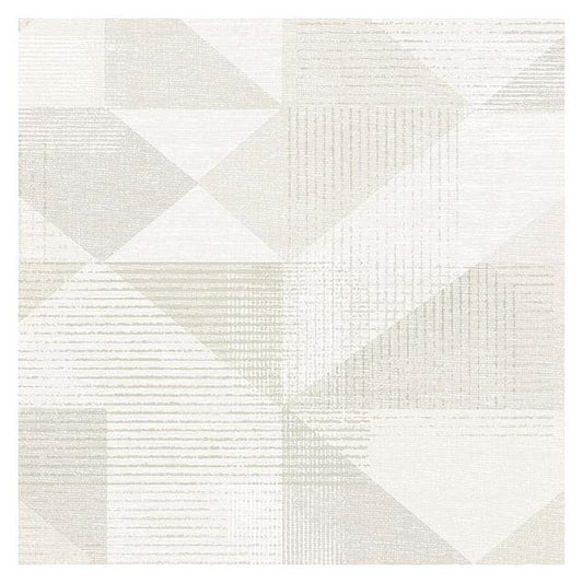 View GX37653 Geometrix Beige Silk Screen Geometric Wallpaper by Norwall Wallpaper