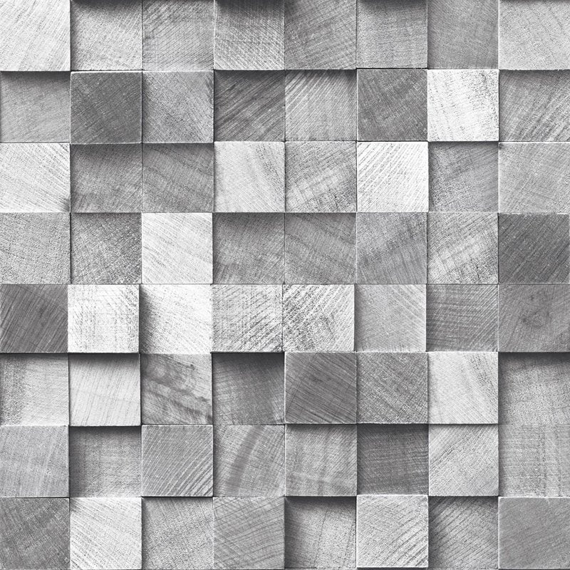 Buy DD138527 Design Department Tevye Grey Wood Geometric Wallpaper Grey Brewster