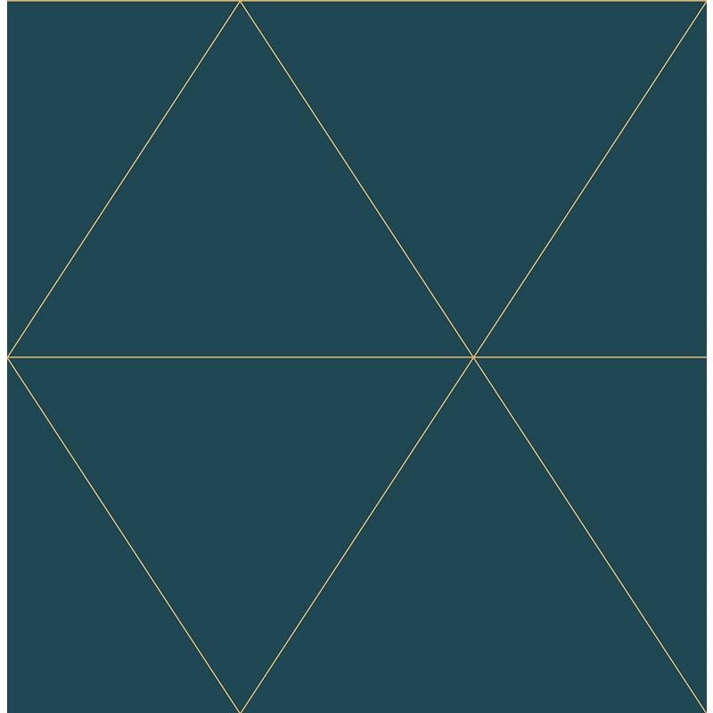 Sample 2904-24228 Fresh Start Kitchen and Bath, Twilight Teal Modern Geometric Wallpaper by Brewster