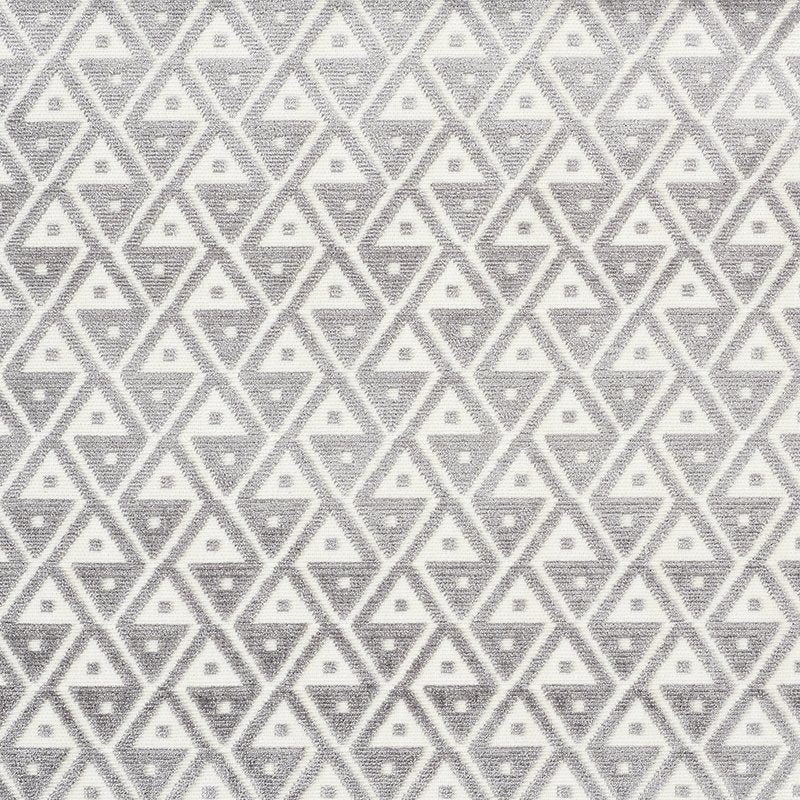 Purchase sample of 72991 Hoffmann Velvet, Silver by Schumacher Fabric