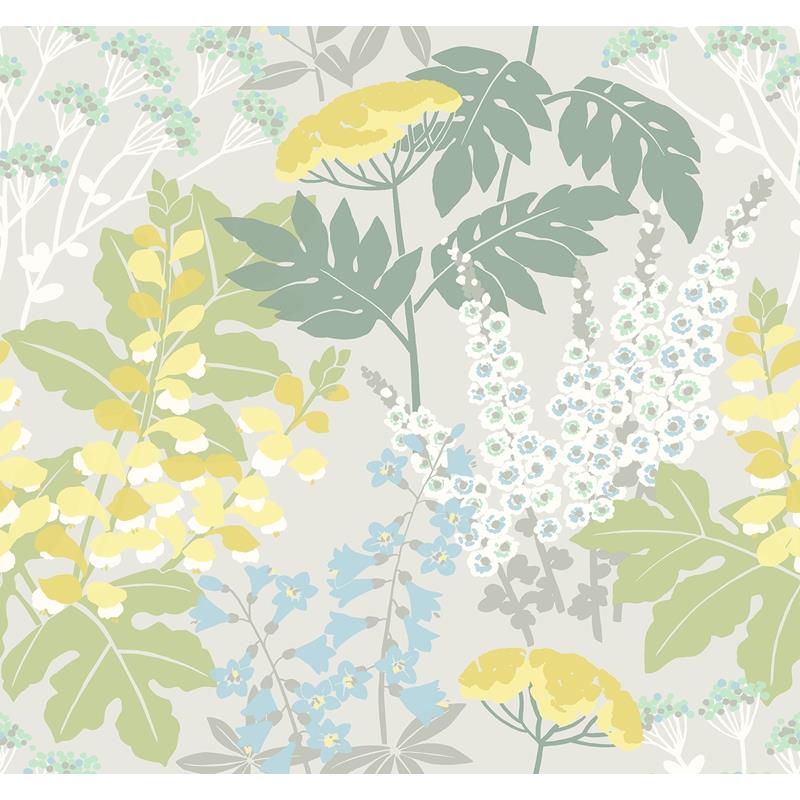 Sample 2973-90009 Daylight, Brie Pastel Forest Flowers by A-Street Prints Wallpaper
