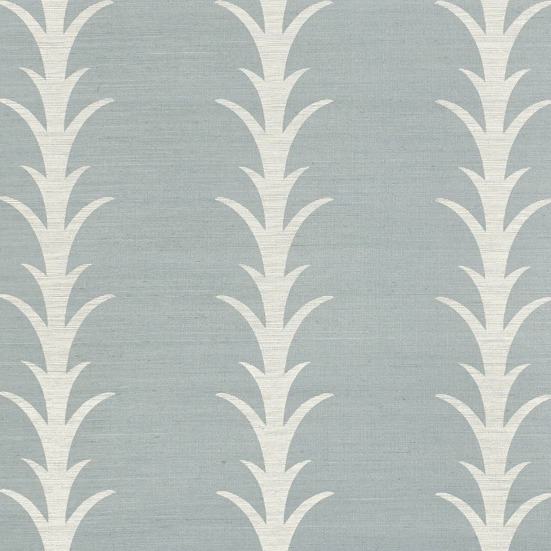 Search 5006056 Acanthus Stripe Chambray Schumacher Wallpaper