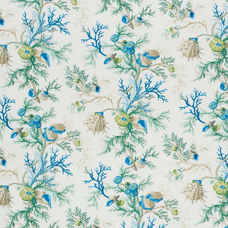 Purchase sample of 178760 Del Tesoro, Blue & Green by Schumacher Fabric