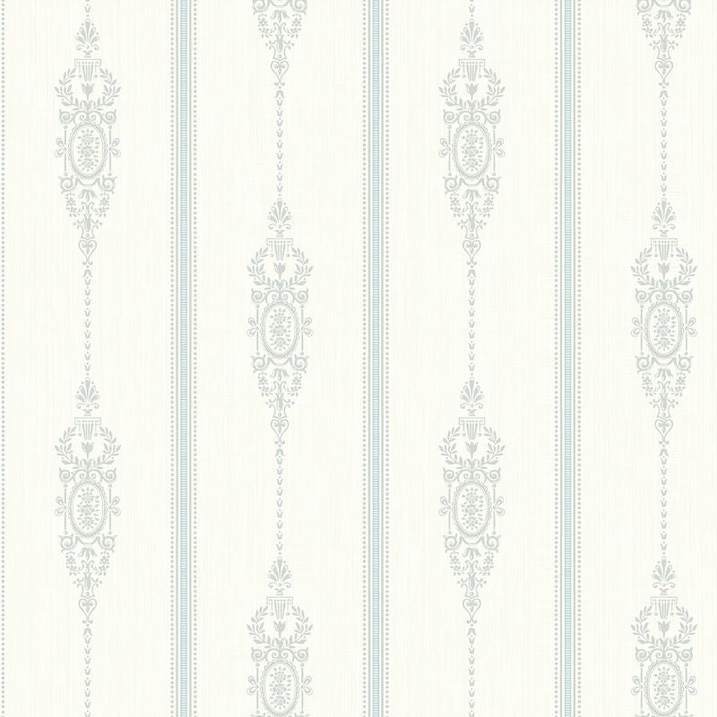 Buy AM90602 Mulberry Place Ornamental Stripe by Wallquest Wallpaper