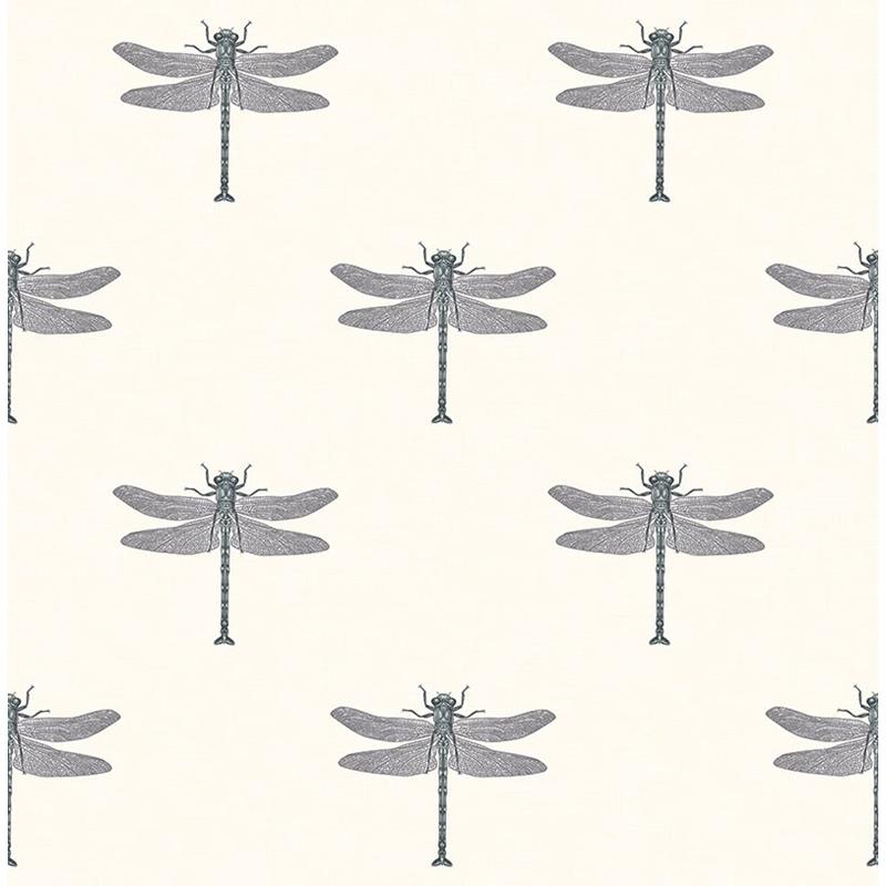Sample TA20300 Tortuga, Black, Dragonfly by Seabrook Wallpaper
