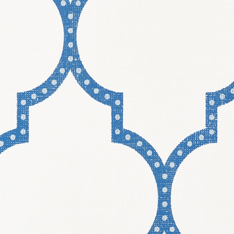 Buy 5009011 Algiers Paperweave Blue Schumacher Wallpaper