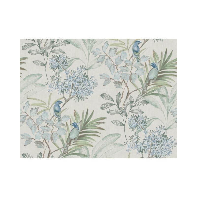 Sample TL1926 Handpainted Traditionals, Handpainted Songbird Turquiose York Wallpaper