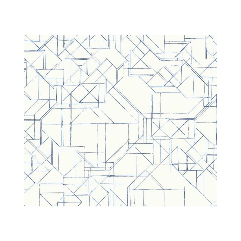 Sample PSW1049RL Line Art, Geometrics Grey Peel and Stick Wallpaper