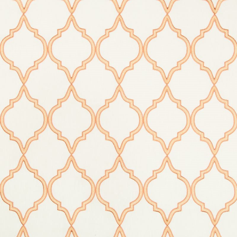 Sample 35301.12.0 Highhope Terracotta Ivory Multipurpose Geometric Fabric by Kravet Basics