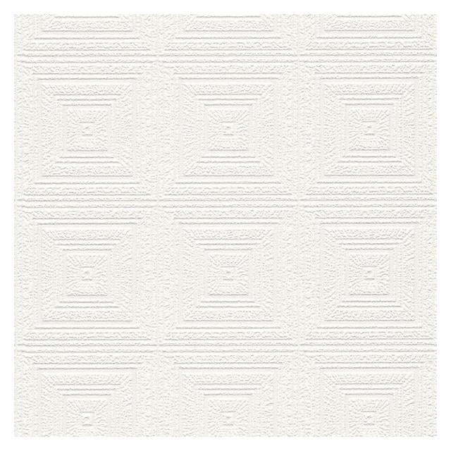 Save 4000-6640-13 PaintWorks Wright White Tin Paintable White Brewster Wallpaper