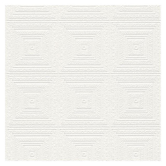 Save 4000-6640-13 PaintWorks Wright White Tin Paintable White Brewster Wallpaper