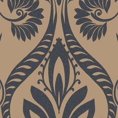 Shop TA21000 Tortuga Black Damask by Seabrook Wallpaper