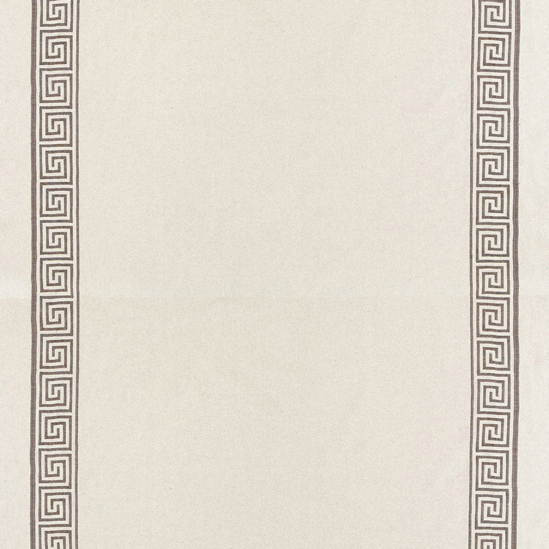 Purchase sample of 65250 Greek Key Embroidery Ii, Truffle by Schumacher Fabric