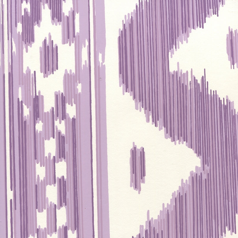 Sample 2020-05AWP Bali Hai, Purple on Almost White by Quadrille Wallpaper