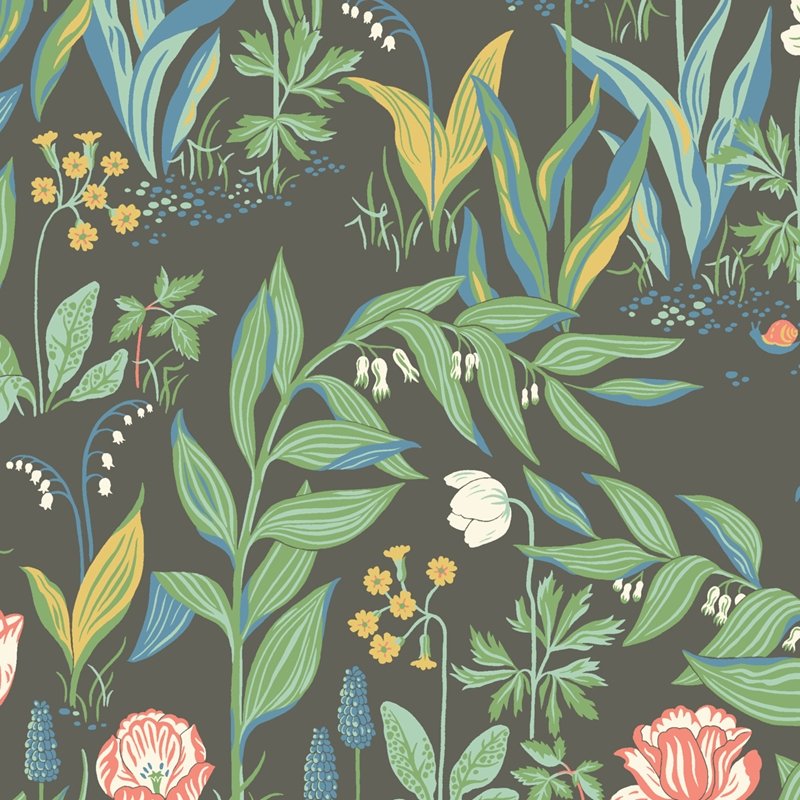 Shop 7219 Spring Garden Charcoal Multi by Borastapeter Wallpaper