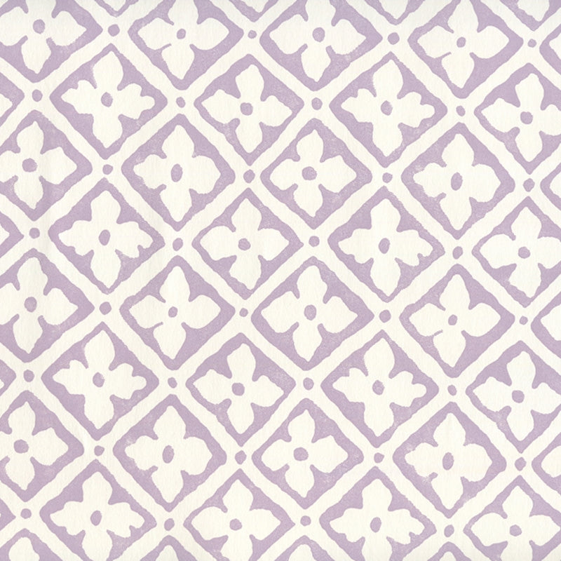Buy 306330W-05 Puccini Lavender on Almost White by Quadrille Wallpaper