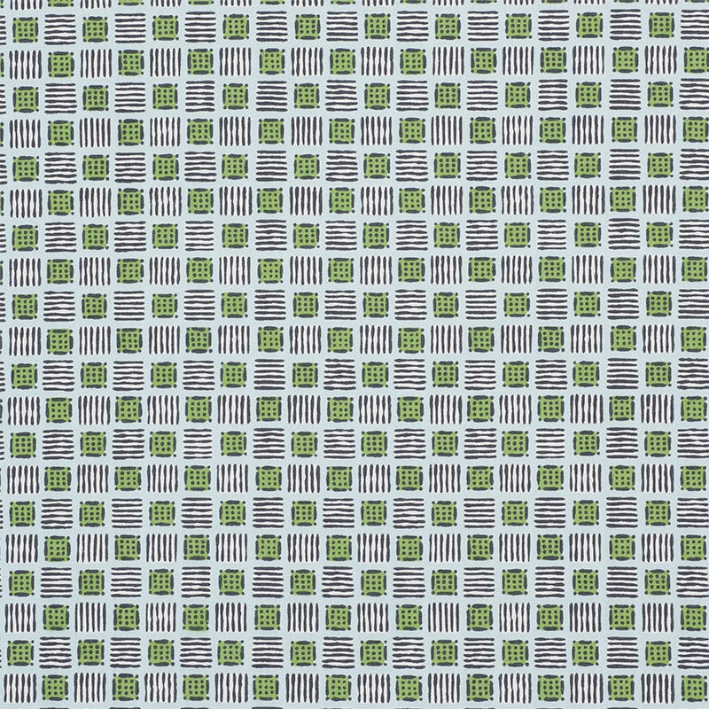 Purchase sample of 177862 Mottley Grid, Sky & Putting Green by Schumacher Fabric