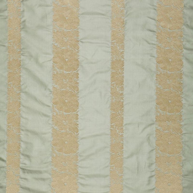 Purchase 64432 Mandarin Silk Stripe Ocean Mist by Schumacher Fabric