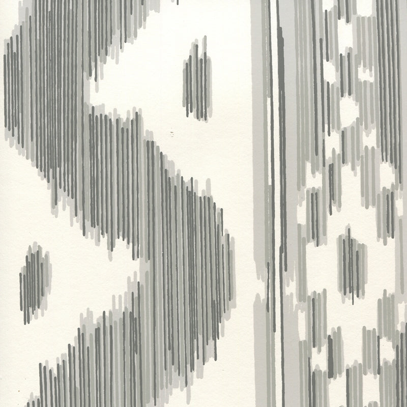 Find 2020-07AWP Bali Hai Gray on Almost White by Quadrille Wallpaper