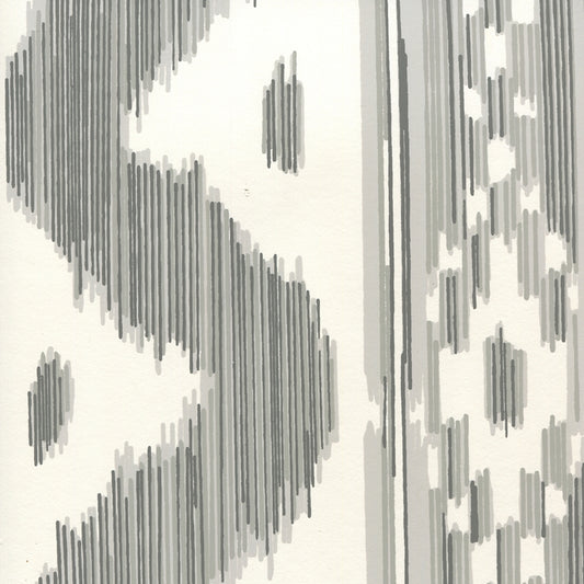 Find 2020-07AWP Bali Hai Gray on Almost White by Quadrille Wallpaper