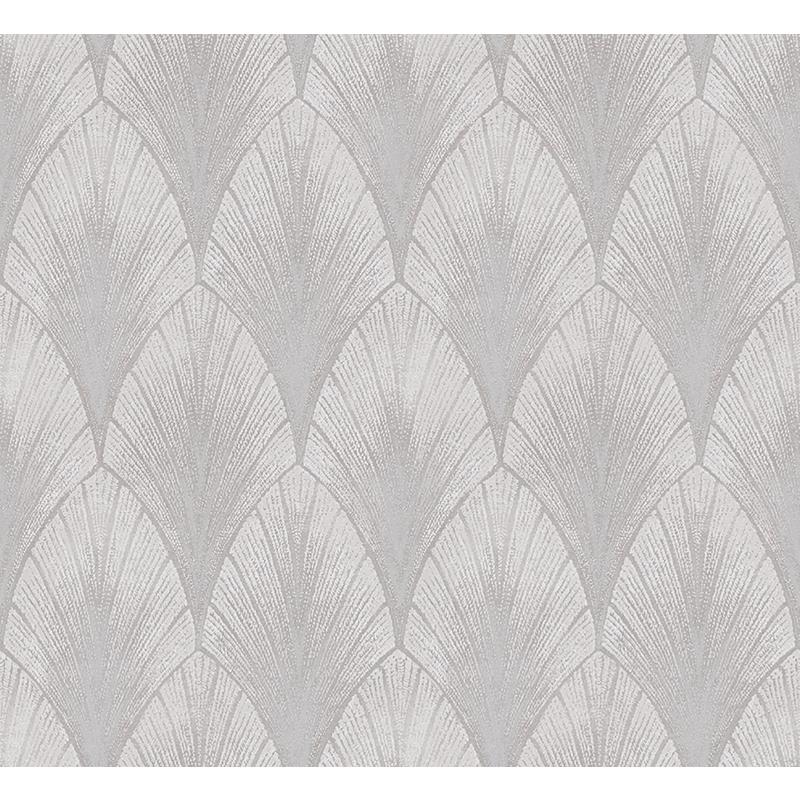 Sample 2976-86555 Grey Resource, Bakal Pearl Art Deco Ogee by A-Street Prints Wallpaper