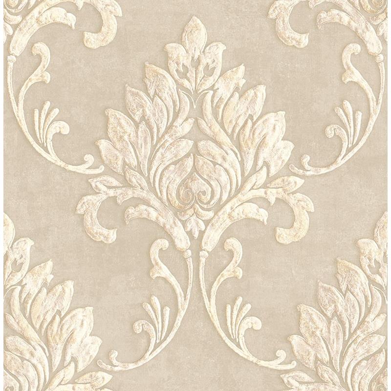 Order MT81607 Montage Neutrals Damask by Seabrook Wallpaper