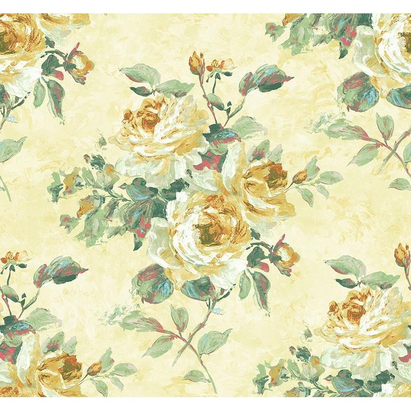 Order FI70403 French Impressionist Green Floral by Seabrook Wallpaper