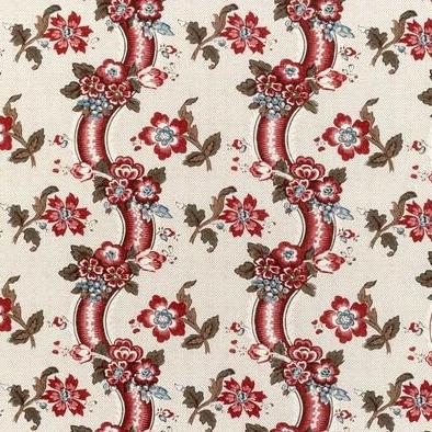 View 2020217.195 Benday Print Red Blue Botanical by Lee Jofa Fabric