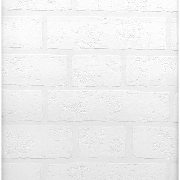 Acquire 2780-99423 Paintable Solutions 5 Bridgers Paintable Brick Wallpaper Paintable Brewster