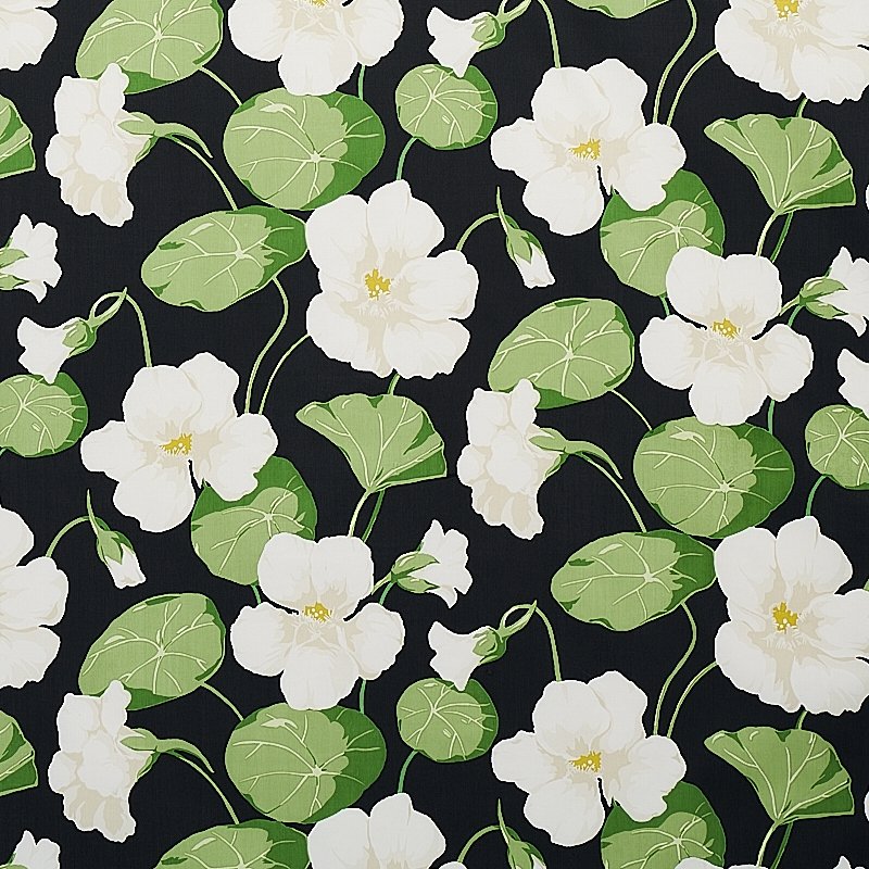 Purchase sample of 179490 Nasturtium, Noir by Schumacher Fabric