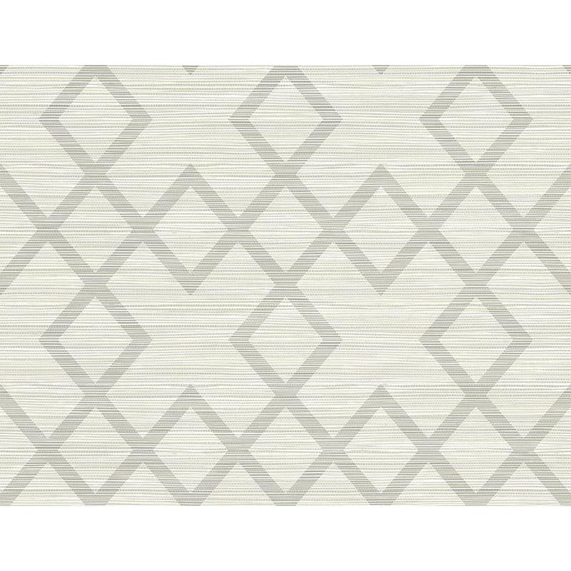 Sample 2765-BW40408 GeoTex, Vana Light Grey Woven Diamond by Kenneth James Wallpaper