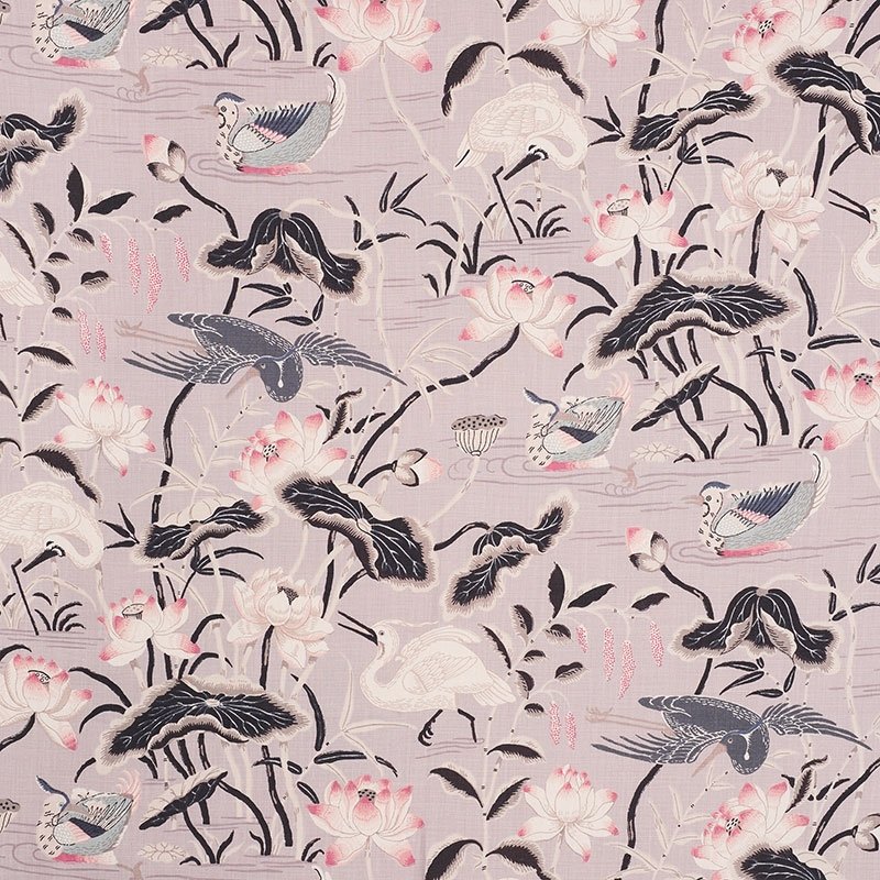 Purchase sample of 172937 Lotus Garden, Lilac by Schumacher Fabric