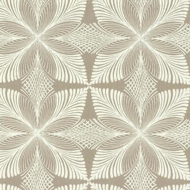 Looking HC7543 Handcrafted Naturals Roulettes Tan/White by Ronald Redding Wallpaper