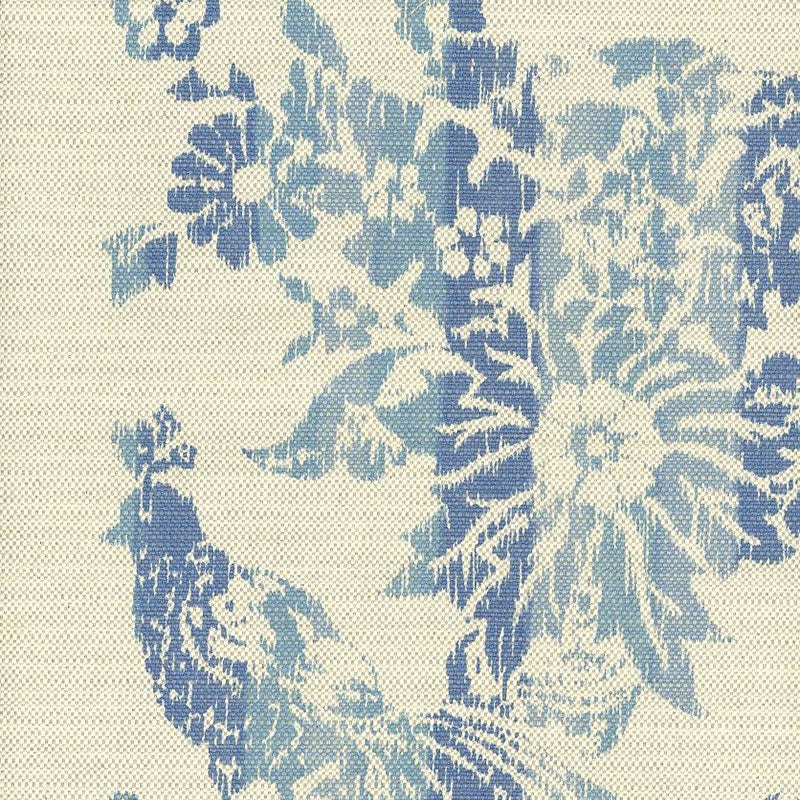 Purchase sample of 1308000 Cooper House Ikat, Indigo by Schumacher Fabric