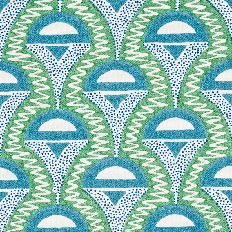 Find 179582 Abelino Green And Peacock By Schumacher Fabric