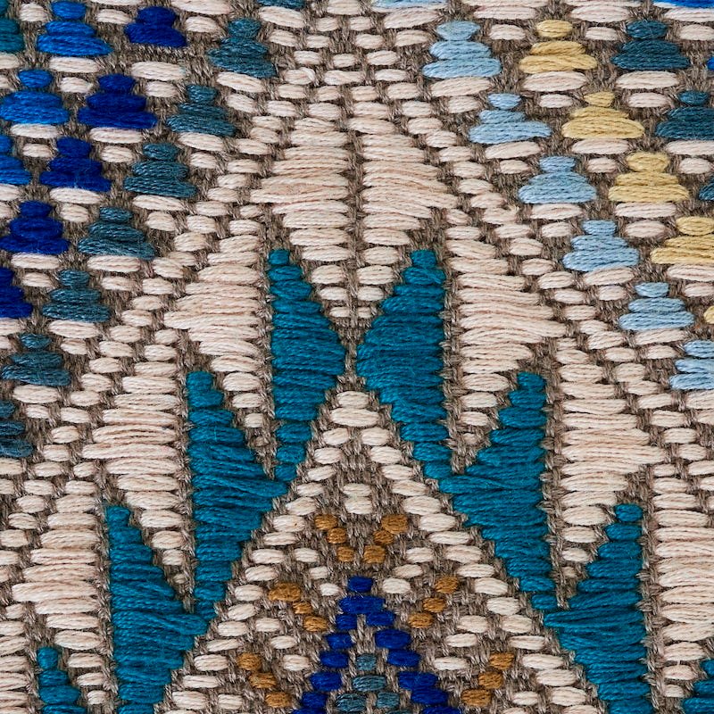 View 79240 Coyolate Hand Woven Brocade Ocean Schumacher Fabric