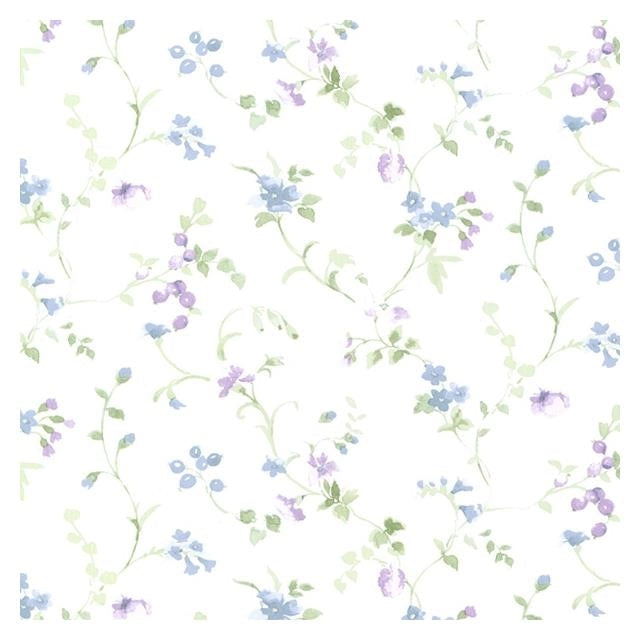 View PR33823 Floral Prints 2 Blue Small Floral Wallpaper by Norwall Wallpaper