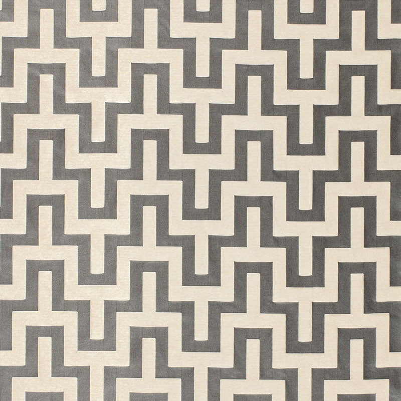 Purchase sample of 66552 Maubray Weave, Graphite by Schumacher Fabric