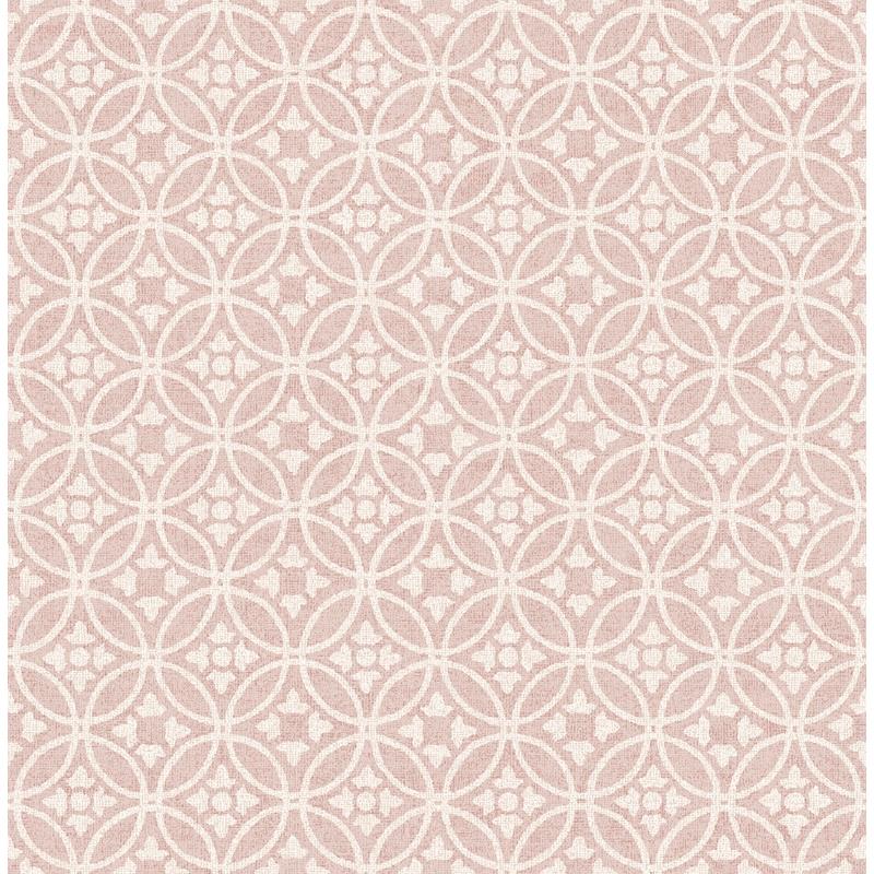 Sample 2970-26138 Revival, Larsson Pink Ogee Wallpaper by A-Street Prints Wallpaper